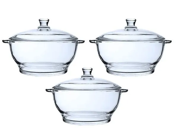 1000ml_Toughened_Glass_Microwave_Dishwasher_Safe_Pot_Serving_Bowl_Casserole_with_Lid_Glass_Serving_Bowl_(Clear,_Pack_of_3)