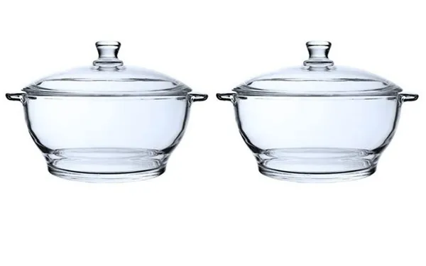 1000ml_Toughened_Glass_Microwave_Dishwasher_Safe_Pot_Serving_Bowl_Casserole_with_Lid_Glass_Serving_Bowl_(Clear,_Pack_of_2)