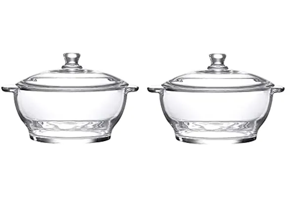 2500ml_Toughened_Glass_Microwave_Dishwasher_Safe_Pot_Serving_Bowl_Casserole_with_Lid_Glass_Serving_Bowl_(Clear,_Pack_of_2)