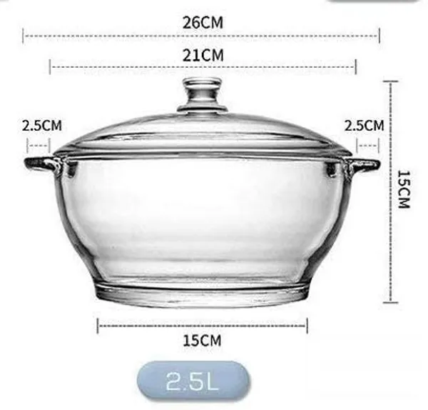 2500ml_Toughened_Glass_Microwave_Dishwasher_Safe_Pot_Serving_Bowl_Casserole_with_Lid_Glass_Serving_Bowl_(Clear,_Pack_of_2)