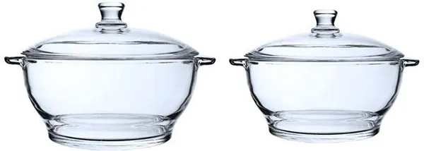 Set_of_2,_1500_ML_and_2500_ML_Toughened_Glass_Microwave_Dishwasher_Safe_Pot_Serving_Bowl_Casserole_with_Lid_Glass_Serving_Bowl_(Clear,_Pack_of_2)