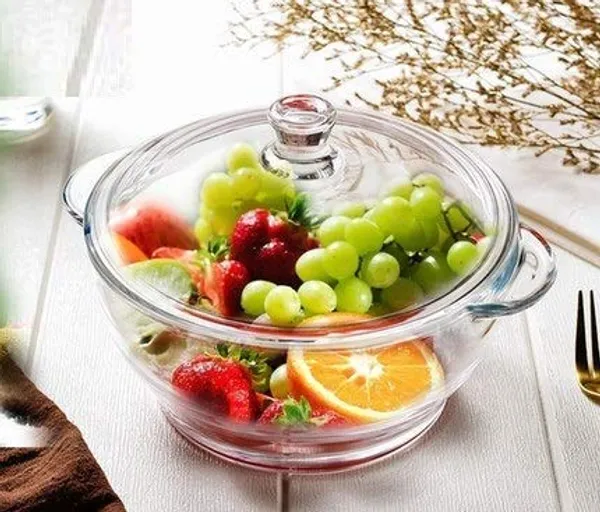 Set_of_2,_1500_ML_and_2500_ML_Toughened_Glass_Microwave_Dishwasher_Safe_Pot_Serving_Bowl_Casserole_with_Lid_Glass_Serving_Bowl_(Clear,_Pack_of_2)
