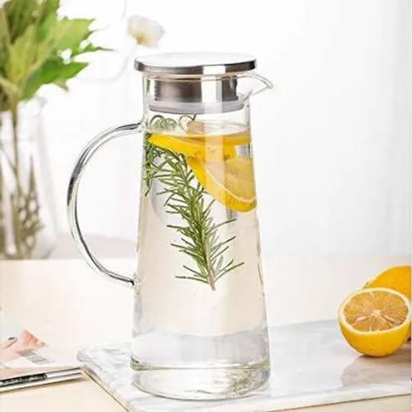 1.3_Litre_Glass_Jug_with_Lid,_Easy_Clean_Water_Carafe,_Heat_Resistant_High_Borosilicate_Glass_Jug_for_Homemade_Beverages,_Iced_Tea_Water,_Transparent