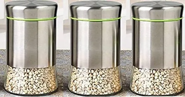 580_ML_Airtight_Glass_Jar_Food_Storage_Container_with_Stainless_Steel_Cover_Window_Visible_Canister_Set_Glass_&_Airtight_Lid_(Pack_of_3),_Silver