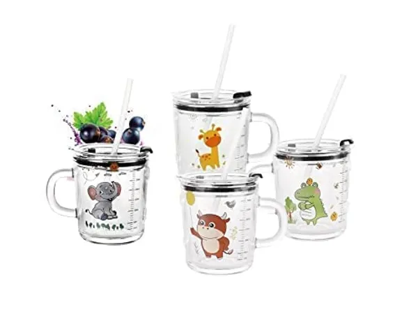 Cartoon_Printed_Milk_Glass_Sipper_Mug_Jar_with_Silicone_Straw_and_Lid_-_Measuring_Scale_Drinking_Cup_for_Kids_Boys_and_Girls_Perfect_for_Milk,Juice,Coffee_(Set_of_1,_350_ml),_Multicolor