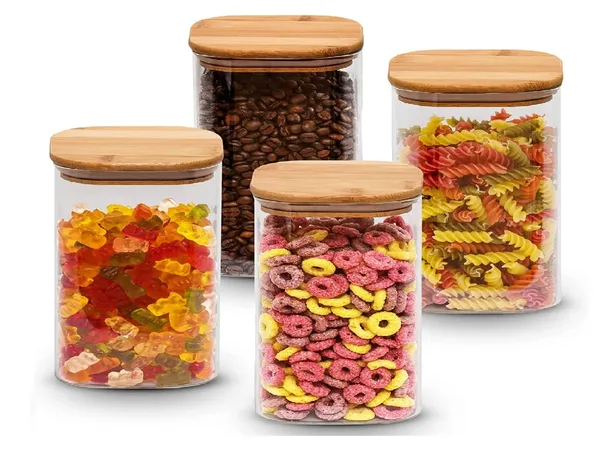 280_ML,_Small_Size,_Set_of_6_Borosilicate_Glass_Jars_with_Silcone_Seal_Airtight_Bamboo_Lids_Tea_Container_Clear_Kitchen_Storage_Jar_with_Bamboo_Lid