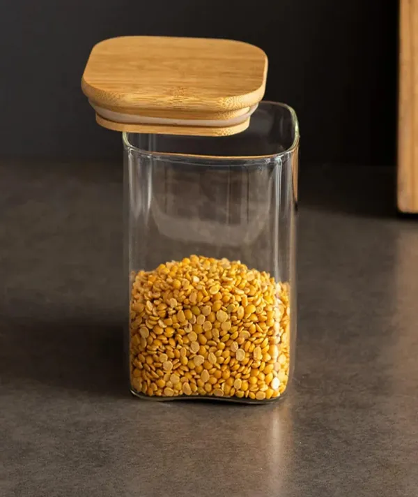 Pack_of_3_Borosilicate_Glass_Jars_with_Silcone_Seal_Airtight_Bamboo_Lids_Tea_Container_Clear_Kitchen_Storage_Jar_with_Bamboo_Shelf_Kitchen_Canister_Set,_280_ML