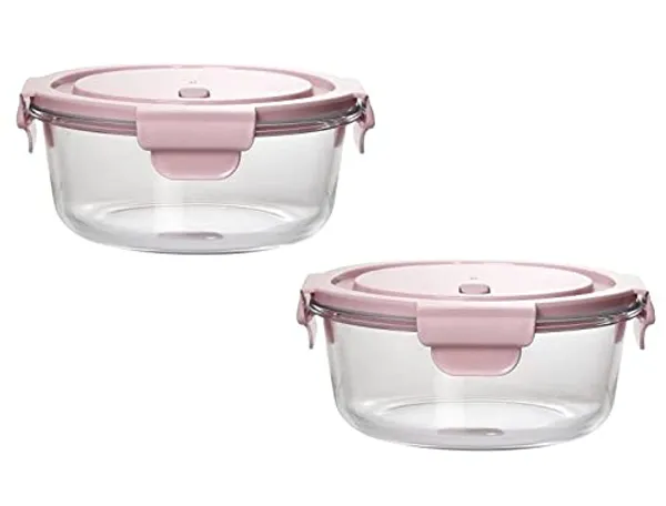 Pack_of_2,Borosilicate_Glass_Round_Food_Storage_Container_Set_with_Air_Vent_Lid_Airtight_Lid_Microwave_Safe_Containers,_Glass_Lunch_Box,_800_ML_Each,_Pink