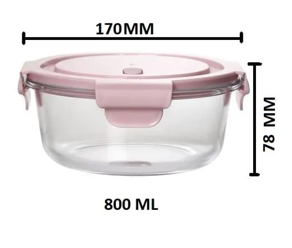 Pack_of_2,Borosilicate_Glass_Round_Food_Storage_Container_Set_with_Air_Vent_Lid_Airtight_Lid_Microwave_Safe_Containers,_Glass_Lunch_Box,_800_ML_Each,_Pink