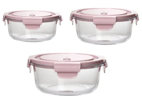Set_of_3_Borosilicate_Glass_Round_Food_Storage_Container_Set_with_Air_Vent_Lid_Airtight_Lid_Microwave_Safe_Containers,_Glass_Lunch_Box,_350_ML,_600_ML_and_800_ML,_Pink