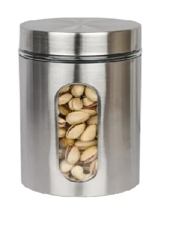 1_Piece_500_ML_Each_Airtight_Glass_Jar_Food_Storage_Container_with_Stainless_Steel_Cover_Window_Visible_Canister_Set_Glass_&_Airtight_Lid,_Silver