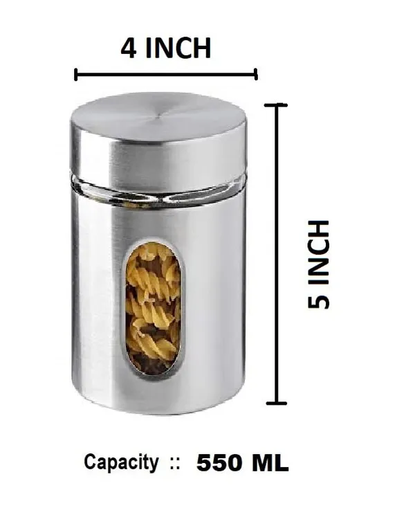 1_Piece_500_ML_Each_Airtight_Glass_Jar_Food_Storage_Container_with_Stainless_Steel_Cover_Window_Visible_Canister_Set_Glass_&_Airtight_Lid,_Silver