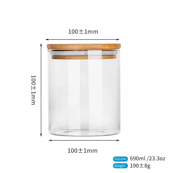 Set_of_3,_Borosilicate_Glass_Jars_with_Bamboo_Wood_Air_Tight_Lids_Tea_Coffee_Cereals_Grains_Storage_Container_Clear_Kitchen_Jar_Canister_Set_680_ML_Each,_Clear