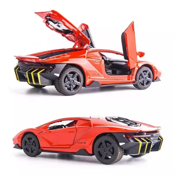 1:32_Scale_Model_Metal_Diecast_Super_Sports_Car_Toy_with_Pull_Back_Action,_Working_Head_Light_Tail_Light,_Sound,_Opening_Doors_&_Bonett,_Red