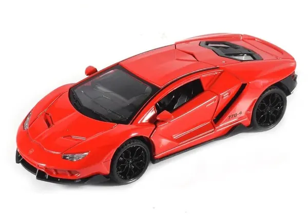 1:32_Scale_Model_Metal_Diecast_Super_Sports_Car_Toy_with_Pull_Back_Action,_Working_Head_Light_Tail_Light,_Sound,_Opening_Doors_&_Bonett,_Red