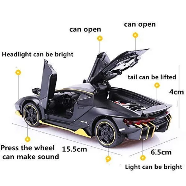 1:32_Scale_Model_Metal_Diecast_Super_Sports_Car_Toy_with_Pull_Back_Action,_Working_Head_Light_Tail_Light,_Sound,_Opening_Doors_&_Bonett,_Red