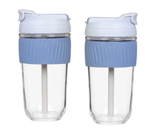 Pack_of_2,_Dual_lid_Reusable_Portable_Leak_Proof_Coffee_Cup_with_Straw_&_Airtight_Lid,_Temperature_Resistance_Glass_Sipper_with_Silicone_Sleeve,_Car_Travel_Mason_Jar_400_ML,_Green