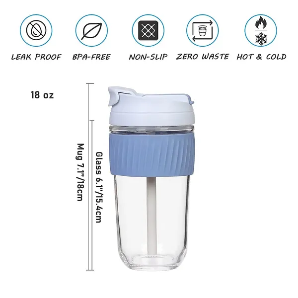 Pack_of_2,_Dual_lid_Reusable_Portable_Leak_Proof_Coffee_Cup_with_Straw_&_Airtight_Lid,_Temperature_Resistance_Glass_Sipper_with_Silicone_Sleeve,_Car_Travel_Mason_Jar_400_ML,_Green