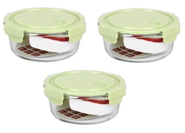 3_Pieces,_400_ML_Round_Borosilicate_Glass_Food_Storage_Oven_Safe_Container_Set_with_Air_Vent_Lid_Airtight_Lid_Microwave_Safe_Bowl,_Glass_Lunch_Box,_Transparent