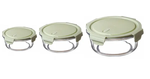 3_Pieces_Set,_370_ML,_620_ML_&_950_ML_Round_Borosilicate_Glass_Food_Storage_Oven_Safe_Container_Set_with_Air_Vent_Lid_Airtight_Lid_Microwave_Safe_reheating_Serving_Fridge_Container_set