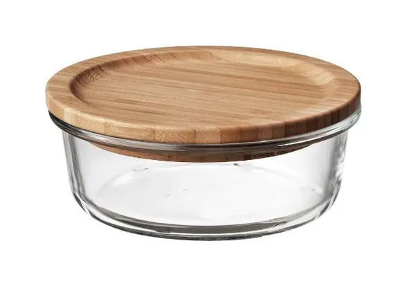370_ML_Round_Microwave_Oven_Safe_Borosilicate_Glass_Containers_with_Wooden_Bamboo_Airitght_Lid_Leakproof_Seal_Microwave_and_Freezer_Safe_Bowl,_Clear