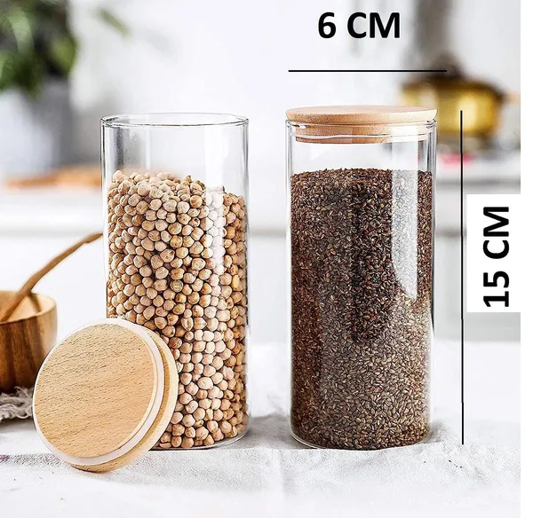Pack_of_4,_Borosilicate_Glass_Jars_with_Bamboo_Wood_Air_Tight_Lids_Tea_Container_Clear_Kitchen_Storage_Jar_with_Bamboo_Shelf_Kitchen_Canister_Set,_450_ML,_Clear