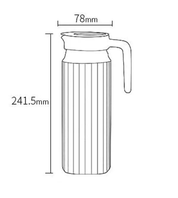 Rectangular_1100_ml_Fluted_Glass_Jug_Pitcher_with_Plastic_lid,_iced_Tea_Pitcher_Water_jug_hot_Cold_Water_ice_Tea,_Milk_and_Juice_Beverage_Carafes_1.1_LTR,_1_Piece,_Transparent