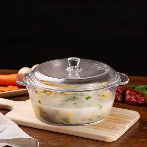 _�_Pack_of_3,_Toughened_Glass_Hot_Serving_Casserole_Bowl_with_Lid,_2000_ML_/_2_Litre_Casserole,_Transparent