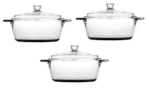 _�_Pack_of_3,_Toughened_Glass_Hot_Serving_Casserole_Bowl_with_Lid,_2000_ML_/_2_Litre_Casserole,_Transparent