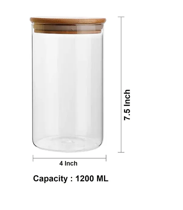 1200_ML,_Borosilicate_Glass_Jars_with_Bamboo_Wood_Air_Tight_Lids_Tea_Container_Clear_Kitchen_Storage_Jar_with_Bamboo_Shelf_Kitchen_Canister_Set,_1.2_Liter,_Clear