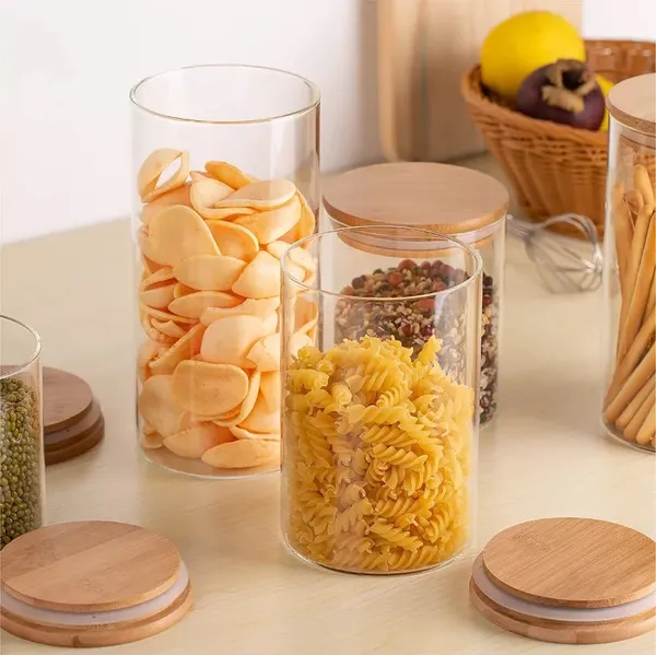 Pack_of_2,_1200_ML,_Borosilicate_Glass_Jars_with_Bamboo_Wood_Air_Tight_Lids_Tea_Container_Clear_Kitchen_Storage_Jar_with_Bamboo_Shelf_Kitchen_Canister_Set,_1.2_Liter,_Clear
