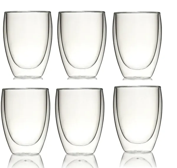 350ML_Borosilicate_Glass_Double_Wall_Tumbler_Mug_Cup_Insulated_Mug_for_Hot_Cold_Mug_Set,_6_Piece,_Clear