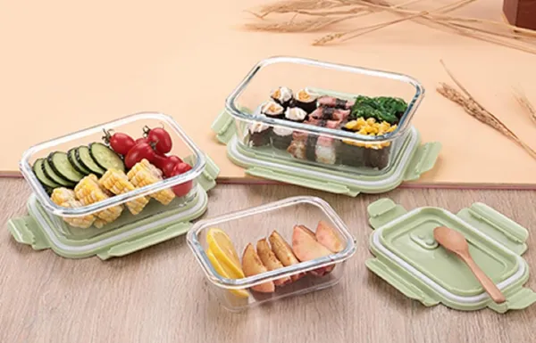 600_ML_&_1000_ML_Rectangular_Borosilicate_Glass_Container_Set_with_Air_Vent_Lid_Airtight_Lid_Microwave_Safe_Tiffin_Bowl_Serving_Bowl,_2_pieces,_Clear