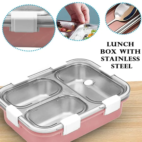 750_ML_Leak_Proof_Stainless_Steel_Lunch_Box_3_partition_Spill_Proof_Tiffin_Box_Adult_Office_Worker_School_Lunch_Box,_Green