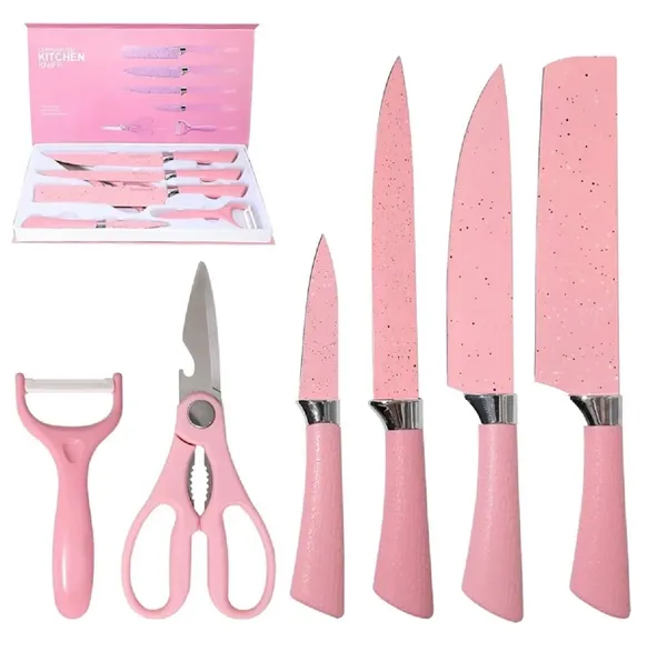 _Set_of_6_Stainless_Steel_Knives_Set_Including_Peeler_and_Scissor_Kitchen_Cutlery_Knives_Set_with_Box_-_Set_of_6_Pieces,_Pink