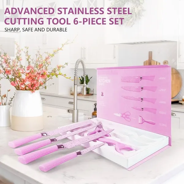 _Set_of_6_Stainless_Steel_Knives_Set_Including_Peeler_and_Scissor_Kitchen_Cutlery_Knives_Set_with_Box_-_Set_of_6_Pieces,_Pink