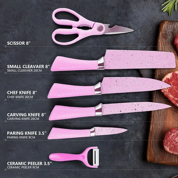 _Set_of_6_Stainless_Steel_Knives_Set_Including_Peeler_and_Scissor_Kitchen_Cutlery_Knives_Set_with_Box_-_Set_of_6_Pieces,_Pink