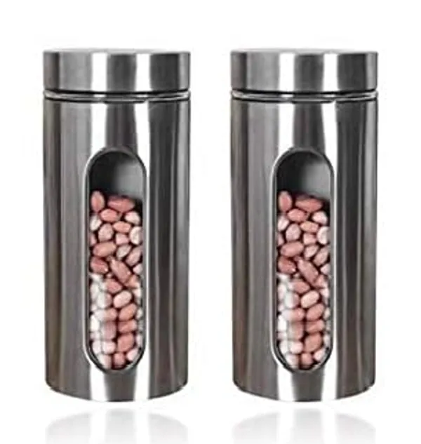 Airtight_Glass_Jar_Food_Storage_Container_with_Stainless_Steel_Cover_Window_Visible_Canister_Set_Glass_&_Airtight_Lid_(Pack_of_2),_1300_ML