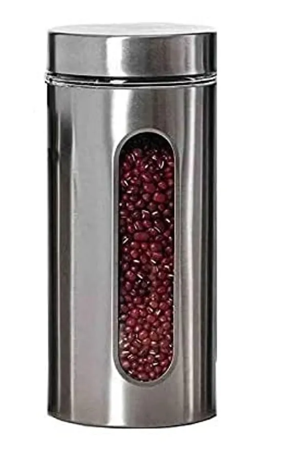 Airtight_Glass_Jar_Food_Storage_Container_with_Stainless_Steel_Cover_Window_Visible_Canister_Set_Glass_&_Airtight_Lid_(Pack_of_1),_1300_ML