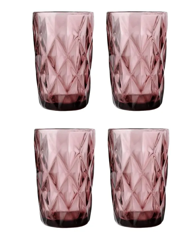 4_Pieces,_Geometric_Design_Drinking_Glasses_Set_Tumbler_Glasses_-_Thick_Walled_Purple_Tumbler_for_Cocktail,_Juice,_Water,_Mixed_Drinks,_Beer_and_Coffee,_400_ML_Each