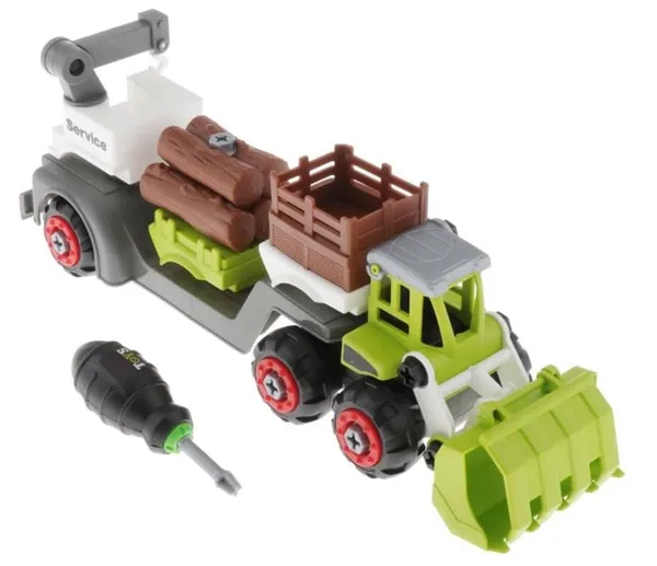DIY_Take_Apart_3_in_1_Farm_Truck_Construction_Set,_Building_Vehicle_Play_Set_with_Screwdriver,_Kids_STEM_Toys_Including_Assembly_Disassembly_Farm_Tractor
