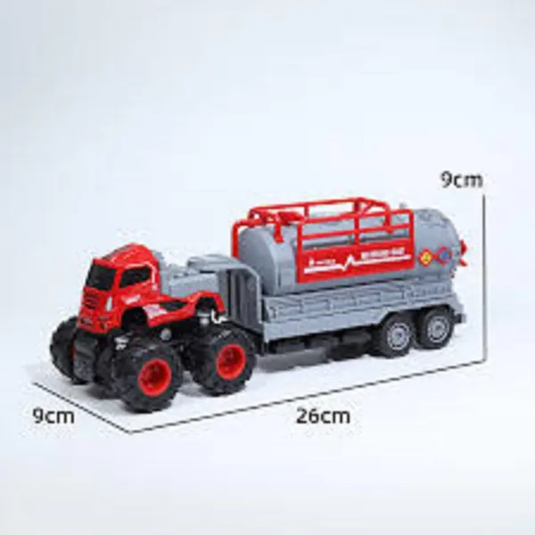 1:43_Inertia_Water_Tanker_Big_Wheel_Metal_DieCast_Fire_Brigade_Water_Tanker_Truck_10_inches,_Red