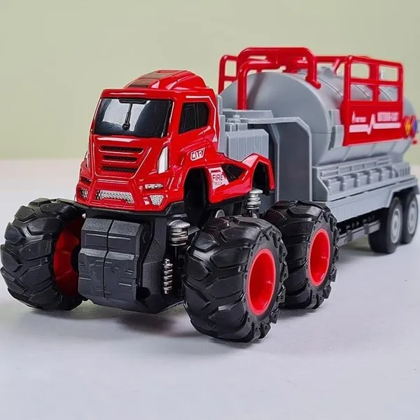 1:43_Inertia_Water_Tanker_Big_Wheel_Metal_DieCast_Fire_Brigade_Water_Tanker_Truck_10_inches,_Red