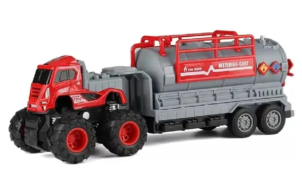 1:43_Inertia_Water_Tanker_Big_Wheel_Metal_DieCast_Fire_Brigade_Water_Tanker_Truck_10_inches,_Red