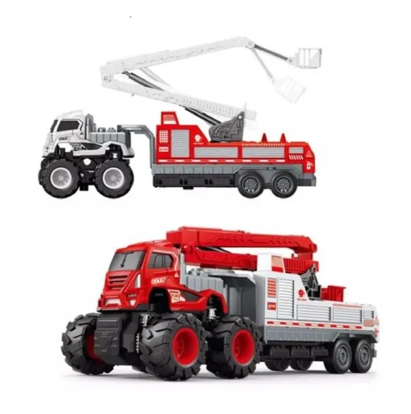 Friction_Powered_4_WD_1:43_Scale_Big_Wheel_Metal_DieCast_Fire_Brigade_Fire_Rescue_Crane_Truck_10_inches,_Craine_Fire_Truck,_Red