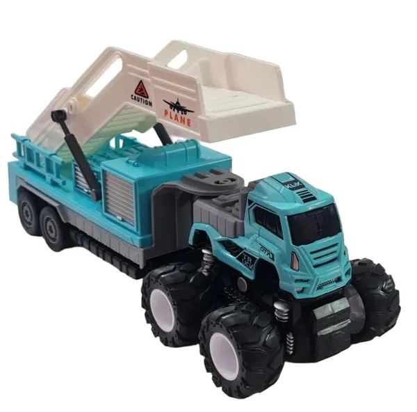Friction_Powered_4_WD_1:43_Scale_Big_Wheel_Metal_DieCast_Airport_Ladder_Truck_With_Airplane_Stair_Trailer_and_Carrier
