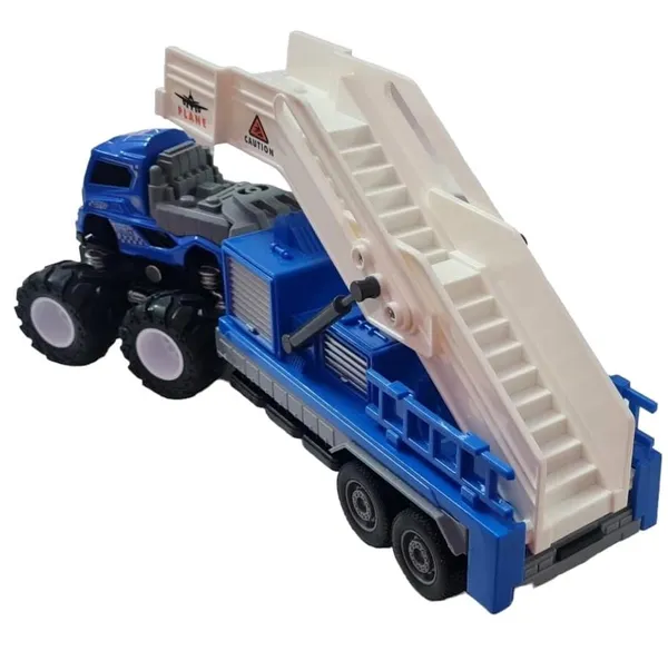 Friction_Powered_4_WD_1:43_Scale_Big_Wheel_Metal_DieCast_Airport_Ladder_Truck_Airplane_Stair_Trailer_Truck_-_10_inches_Ladder_Truck_Carrier