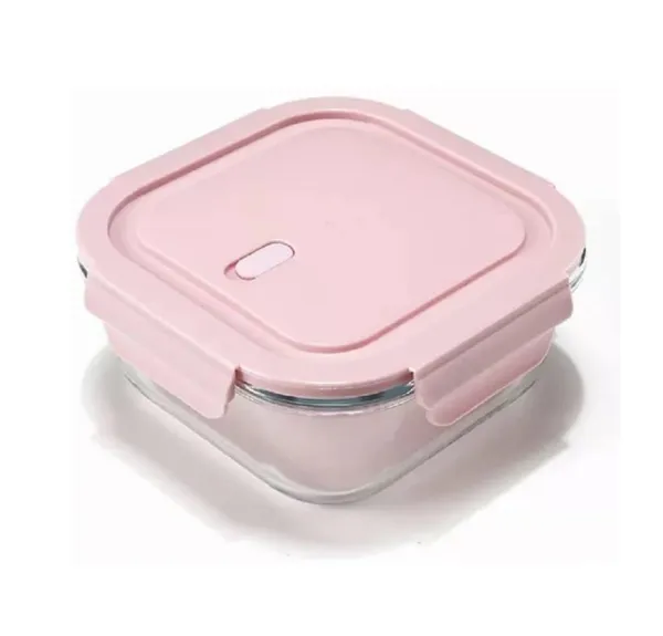 800_ML_Square_Microwave_Safe_Borosilicate_Glass_Bowl_Container_with_airtight_lid,_Klip_and_Store_Leak_Proof_Fridge_Fresh_Containers,_1_Piece,_Clear