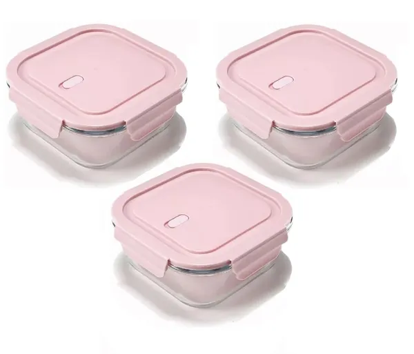 3_Pieces,_800_ML_Square_Microwave_Safe_Borosilicate_Glass_Bowl_Container_with_airtight_lid,_Klip_and_Store_Leak_Proof_Fridge_Fresh_Food_Containers,_Clear