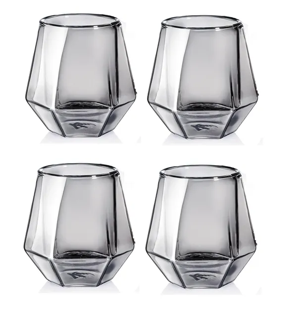 310_ML_Each_Ion_Silver_Black_Tumbler_Whiskey_Whisky_Glass,_Glassware_for_Wiskey,_Cocktail,_Gift_for_Anniversary,_Wedding,_Housewarming,_Birthday,_4_Pieces,_Black